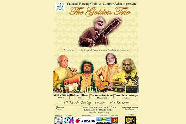 Calcutta Rowing Club & Santoor Ashram presents The Golden Trio