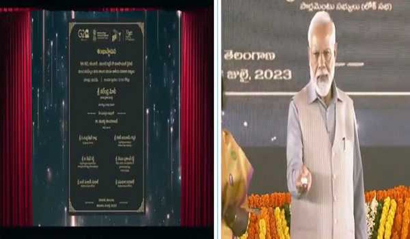 PM Modi lays foundation stone for several Infra projects in Telangana