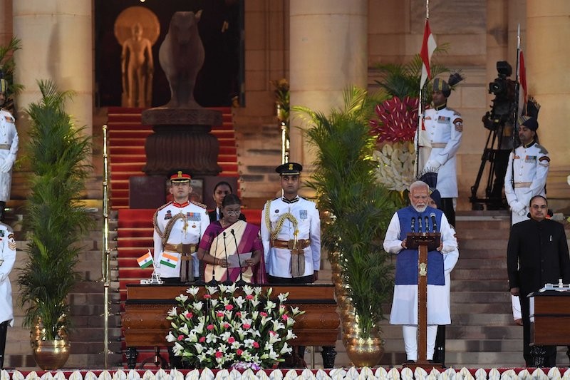 Narendra Modi takes oath for rare third term as Prime Minister