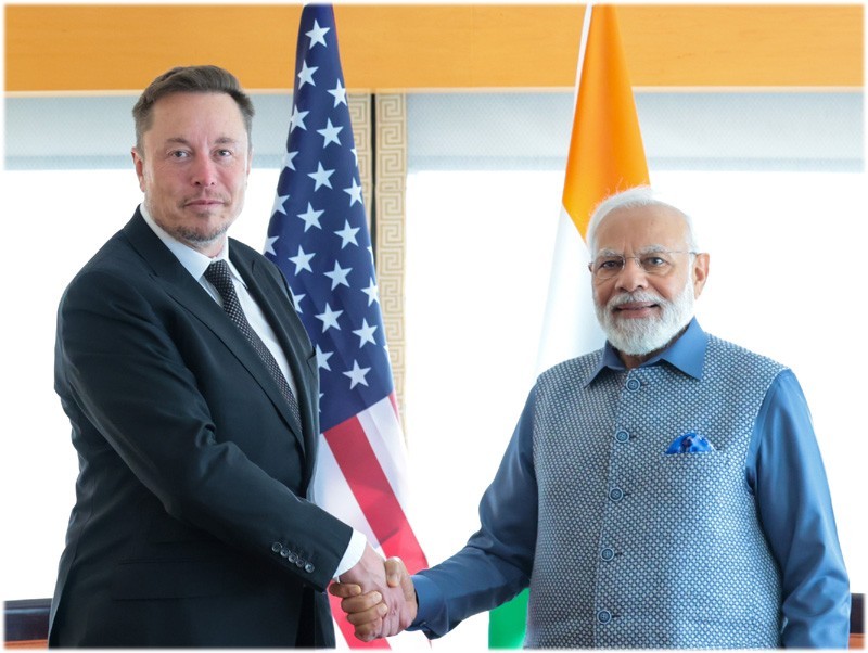 Narendra Modi, Elon Musk discuss Indo-US tech collaboration Narendra Modi, Elon Musk discuss Indo-US tech collaboration