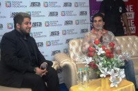 Bollywood actor director Arbaaz Khan meets students of Aditya Academy