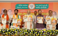 Amit Shah unveils Telangana BJP election manifesto