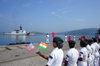 US Coast Guard Ship Bertholf visits Port Blair for the joint exercise Sea Defenders-2024