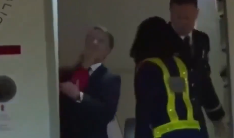 Viral video shows Macron shoved in face by wife, French President says they were 'joking' Viral video shows Macron shoved in face by wife, French President says they were 'joking'