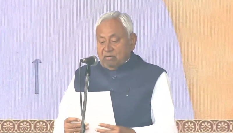 Historic moment! Nitish Kumar takes oath as Bihar CM for record 10th time  PM Modi and Amit Shah witness ceremony